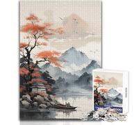 Puzzle da 1000 pezzi per adolescenti con paesaggio giapponese, accogliente e rilassante, divertimento per il tempo libero, vestibilità perfetta, alta precisione, dimensioni giocattolo 50x75cm