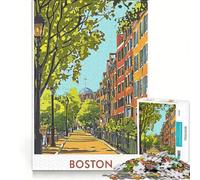 Puzzle da 1000 pezzi per adolescenti con paesaggio urbano di Boston, gioco per famiglie, decorazione da parete, per rafforzare l'amore tra le coppie 38x52cm