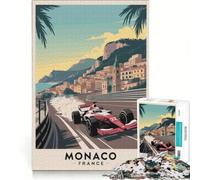 Puzzle da 1000 pezzi per adolescenti con paesaggio urbano vintage di Monaco Francia gioco per famiglie decorazione da parete per rafforzare l'amore tra le coppie 38x26cm