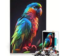 Puzzle da 1000 pezzi per adolescenti con pappagallo geometrico, giocattolo decorativo da parete, per divertimento in famiglia, per rafforzare l'amore tra le coppie 38x52cm