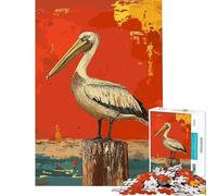 Puzzle da 1000 pezzi per adolescenti con pellicano su un palo Gioco divertente e coinvolgente per coltivare la pazienza donne e uomini divertente e spiritoso (dimensioni 38x26cm)