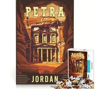 Puzzle da 1000 pezzi per adolescenti con Petra Jordan, tema viaggi vintage, ideale come gioco per famiglie, decorazione da parete o per rafforzare l'amore tra le coppie 50x75cm