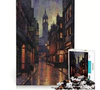 Puzzle da 1000 pezzi per adolescenti con pittoresche strade di Londra Regno Unito Gioco rilassante sfida impegnativa compleanno e altre occasioni 38x52cm