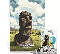 Puzzle da 1000 pezzi per adolescenti con poster del Parco Nazionale di Rapa Nui gioco rilassante sfida impegnativa compleanno e altre occasioni 50x75cm