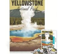 Puzzle da 1000 pezzi per adolescenti con poster del Parco Nazionale di Yellowstone gioco per famiglie decorazione da parete per rafforzare l'amore tra le coppie 38x52cm