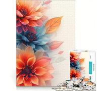 Puzzle da 1000 pezzi per adolescenti con poster di fiori di dalia, decorazione murale giocattolo, passatempo per le vacanze a casa, per rafforzare l'amore tra le coppie 50x75cm