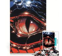 Puzzle da 1000 pezzi per adolescenti con primo piano dell'occhio del drago rosso gioco rilassante sfida impegnativa compleanno 50x75cm