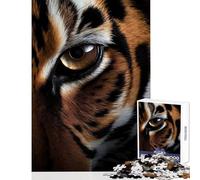 Puzzle da 1000 pezzi per adolescenti con primo piano dell'occhio della tigre decorazione per la casa giocattoli regalo di compleanno gioco rompicapo lista dei desideri con Babbo Natale 50x75cm