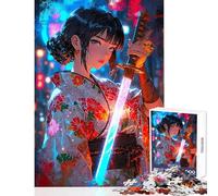 Puzzle da 1000 pezzi per adolescenti con protagonista una ragazza assassina gioco per tutta la famiglia decorazione da parete sfida educativa (50x75cm)