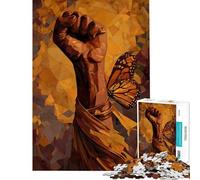 Puzzle da 1000 pezzi per adolescenti con pugno alzato e farfalla Puzzle educativo da 1000 pezzi un'opera d'arte per tutta la famiglia (38x26cm)