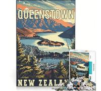 Puzzle da 1000 pezzi per adolescenti con Queenstown in Nuova Zelanda, gioco per famiglie, decorazione da parete, per rafforzare l'amore tra le coppie 38x26cm