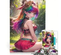 Puzzle da 1000 pezzi per adolescenti con ragazza anime arcobaleno e natura gioco rompicapo difficile e stimolante ideale come regalo per tutta la famiglia 50x75cm