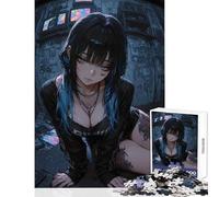 Puzzle da 1000 pezzi per adolescenti con ragazza anime in una stanza buia giocattoli per la decorazione della casa regali di Babbo Natale segreto gioco educativo aiuta a esercitare il cervello 50x75cm