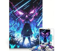 Puzzle da 1000 pezzi per adolescenti con ragazza anime neon gioco interattivo migliora la memoria compleanno e Natale 50x75cm