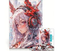 Puzzle da 1000 pezzi per adolescenti con ragazza cyborg anime, gioco per famiglie, decorazione da parete, per rafforzare l'amore tra le coppie 38x52cm