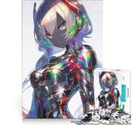 Puzzle da 1000 pezzi per adolescenti con ragazza cyborg carina, gioco divertente, allena la mente e le mani, gioco di sfida unico 38x52cm