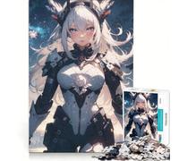 Puzzle da 1000 pezzi per adolescenti con ragazza in armatura cibernetica, gioco rilassante, decompressivo per la mente, regalo di compleanno e unico 50x75cm