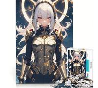 Puzzle da 1000 pezzi per adolescenti con ragazza in armatura cibernetica, gioco rilassante, decompressivo per la mente, regalo di compleanno e unico 38x26cm