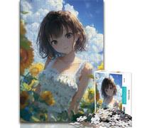 Puzzle da 1000 pezzi per adolescenti con ragazze anime, antistress, per ammazzare il tempo in casa, ideale come regalo per tutta la famiglia, dai 14 anni in su, 38x26cm