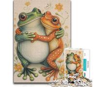 Puzzle da 1000 pezzi per adolescenti con rane che abbracciano, giochi rilassanti ma divertenti e divertenti, regalo per compleanni, 38x52cm (1000 pezzi)