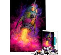 Puzzle da 1000 pezzi per adolescenti con razzo colorato che lancia nello spazio difficile e stimolante decorazione per la casa gioco rompicapo adatto a persone dai 14 anni in su (38x26cm)