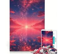 Puzzle da 1000 pezzi per adolescenti con riflessi rossi e cielo stellato gioco rilassante sfida impegnativa compleanno 38x26cm