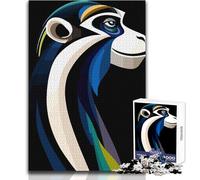 Puzzle da 1000 pezzi per adolescenti con ritratto astratto di scimmia, modello per divertimento in famiglia e serata di giochi, ottimo regalo, dimensioni 38x52cm