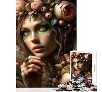 Puzzle da 1000 pezzi per adolescenti con ritratto della foresta delle fate,giocattoli antistress,regalo per compleanni,giochi rilassanti,ogni pezzo è unico - dimensioni 38x52cm