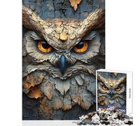 Puzzle da 1000 pezzi per adolescenti con ritratto dettagliato di gufo gioco rilassante regalo di compleanno giocattolo educativo che aiuta ad allenare il cervello (50x75cm)
