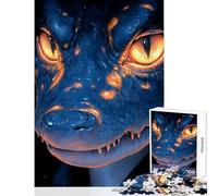 Puzzle da 1000 pezzi per adolescenti con ritratto di creatura rettiliana giocattolo educativo regalo per compleanni giochi rilassanti adatto per la decorazione del desktop dimensioni 38x26cm