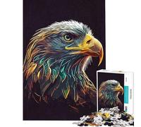 Puzzle da 1000 pezzi per adolescenti con ritratto di falco puzzle fai da te per ragazzi ideale per le vacanze a casa e per passare il tempo insieme interattivo tra genitori e figli (38x26cm)