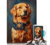 Puzzle da 1000 pezzi per adolescenti con ritratto di Golden Retriever, per adulti, 1000 pezzi, per la decorazione della casa, per età dai 14 anni in su, 26x38cm
