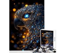 Puzzle da 1000 pezzi per adolescenti con ritratto di pappagallo a forma di diamante giocattolo decorazione da parete regalo per compleanni gioco per famiglie allena il cervello e le mani 38x52cm