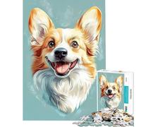 Puzzle da 1000 pezzi per adolescenti con ritratto di Welsh Corgi gioco educativo e stimolante per tutta la famiglia ideale come regalo (dimensioni 38x52cm)