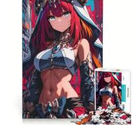 Puzzle da 1000 pezzi per adolescenti con sacerdotessa in stile anime, giocattolo educativo, decorazione per la casa, con poster e foglio di curiosità abbinati 38x26cm