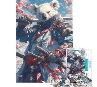 Puzzle da 1000 pezzi per adolescenti con samurai e koala gioco educativo e stimolante per tutta la famiglia divertente e spiritoso ideale come regalo di compleanno (dimensioni 38x26cm)