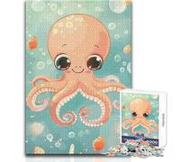 Puzzle da 1000 pezzi per adolescenti con scena di polpo sull'oceano, ideale per attività ricreative e antistress, giocattolo artigianale con taglio ultra preciso, dimensioni 38x26cm