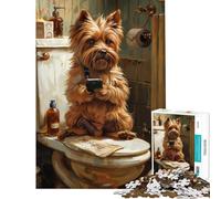 Puzzle da 1000 pezzi per adolescenti con Schnauzer che fa la cacca Divertente attività da fare in casa gioco pratico per migliorare la memoria adatto a partire dai 14 anni (38x52cm)