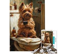 Puzzle da 1000 pezzi per adolescenti con Schnauzer che fa la cacca sfida da completare decorazione murale gioco educativo per ragazzi dai 14 anni in su (38x26cm)