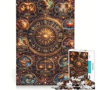 Puzzle da 1000 pezzi per adolescenti con segni zodiacali gioco rilassante antistress intellettuale compleanno e altre occasioni 50x75cm