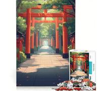 Puzzle da 1000 pezzi per adolescenti con sentiero di un santuario giapponese, gioco rilassante, difficile e stimolante, regalo di compleanno, regalo, 50x75cm