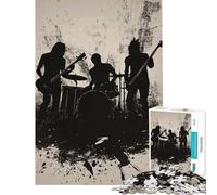 Puzzle da 1000 pezzi per adolescenti con silhouette di gruppi rock gioco divertente e coinvolgente per coltivare la pazienza regalo per donne e uomini divertente e spiritoso (dimensioni 38x26cm)