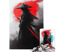 Puzzle da 1000 pezzi per adolescenti con silhouette di samurai gioco educativo e stimolante ideale per il relax e come regalo per donne (dimensioni 38x52cm)