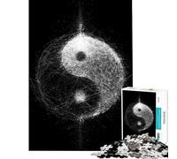 Puzzle da 1000 pezzi per adolescenti con simbolo astratto Yin Yang decorazione per la casa arte da parete regalo di compleanno e unico (50x75cm)