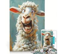 Puzzle da 1000 pezzi per adolescenti con simpatiche pecorelle Gioco rilassante stimolante da completare ideale per rafforzare l'amore tra le coppie 38x52cm