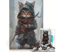 Puzzle da 1000 pezzi per adolescenti con simpatici assassini e gatto chibi, giocattolo educativo, attività per famiglie, regalo per donne 50x75cm