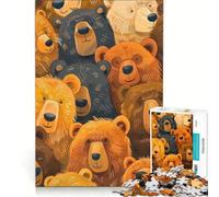Puzzle da 1000 pezzi per adolescenti con simpatici orsetti, gioco rilassante, sfida impegnativa, compleanno 38x52cm