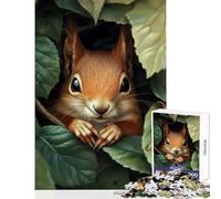Puzzle da 1000 pezzi per adolescenti con simpatico scoiattolo gioco di nascondino rilassante difficile decorazione per la casa regalo per amici e familiari (38x26cm)