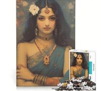 Puzzle da 1000 pezzi per adolescenti con soggetto arte moderna di donna indiana gioco interattivo stimola la memoria compleanno e Natale 50x75cm