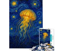 Puzzle da 1000 pezzi per adolescenti con soggetto "Meduse in una notte stellata" puzzle per adulti giocattolo fai da te ideale per passare il tempo durante le vacanze regalo per amici e familiari